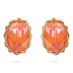 Пусеты Сияние (кристаллы SW оранжевые; покрытие золото), Есть комплект