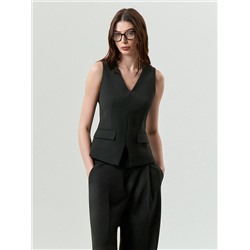Однобортный жилет из вискозы и шерсти, GL102/misak