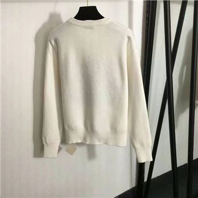 пуловер с длинными рукавами и вышитым логотипом Loew, белый, красный, черный, серый, [один размер подходит всем; ширина плеч 51, обхват груди 102, длина рукава 55,