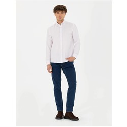 Bordo Slim Fit Uzun Kollu Gömlek