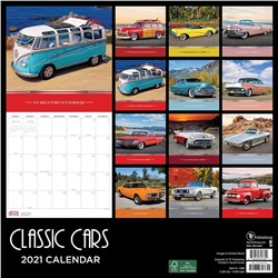 2021 Dream Cars 12"x12" Wall Calendar