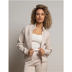 WHITE LABEL MOCK NECK FULL ZIP SCUBA TRACK JACKET