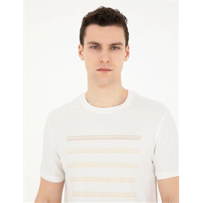 Ekru Slim Fit Tişört