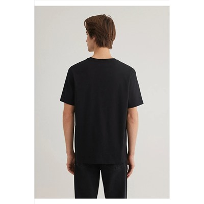 Mavi MVTR Baskılı Siyah Tişört Loose Fit / Bol Rahat Kesim 0612004-900