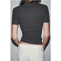 RIB SHORT SLEEVE T-SHIRT