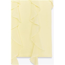 T-SHIRT WITH FRONT RUFFLES