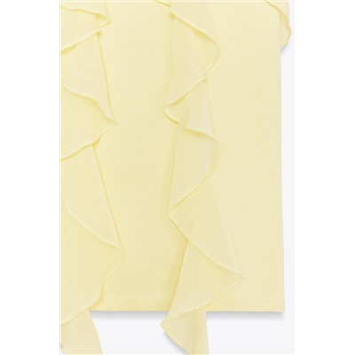 T-SHIRT WITH FRONT RUFFLES