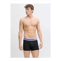 Jack & Jones J&J JACEASTON Erkek Siyah Logolu 3'lü Boxer Set