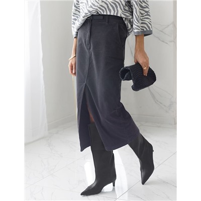 Юбка из эластичного микро-вельвета