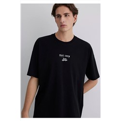 Mavi Minimal Logo Baskılı Siyah Tişört Relaxed Fit / Rahat Kesim 0612709-900