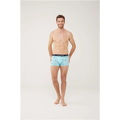 U.S. Polo Assn. 80446 Erkek Turkuaz-lacivert-gri 3'lü Boxer