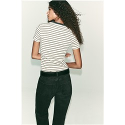 METALLIC THREAD CHUNKY KNIT T-SHIRT