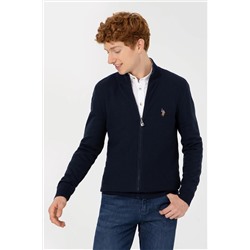 Erkek Lacivert Basic Triko Hırka