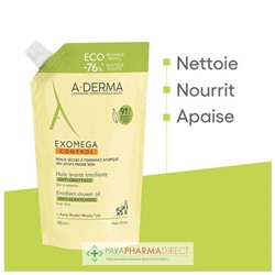 A-Derma Exomega Control Huile Lavante Emolliente Anti-Grattage Recharge 500ml