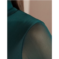 Водолазка с прозрачными рукавами