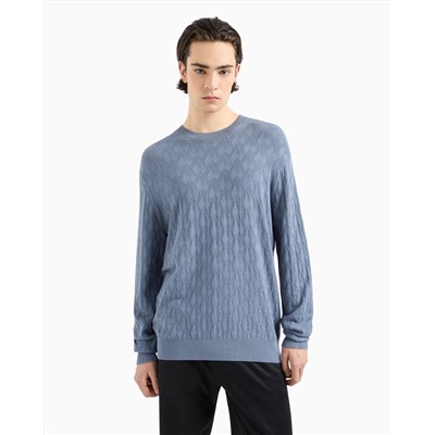 ASV MONOGRAM JACQUARD CREWNECK SWEATER