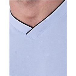 Футболка с V-вырезом из премиального хлопка с эластаном