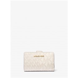 Michael Kors Outlet Jet Set Medium Metallic Logo Wallet