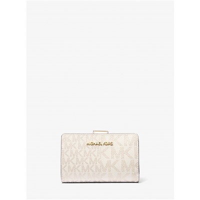 Michael Kors Outlet Jet Set Medium Metallic Logo Wallet