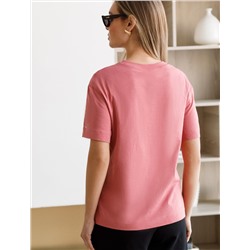 Футболка из фактурного полотна с авторским принтом