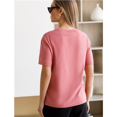 Футболка из фактурного полотна с авторским принтом