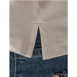 Футболка-поло из фактурного трикотажа