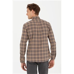 Erkek Kum Uzun Kollu Gömlek