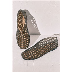 Sandalias jelly efecto red negras