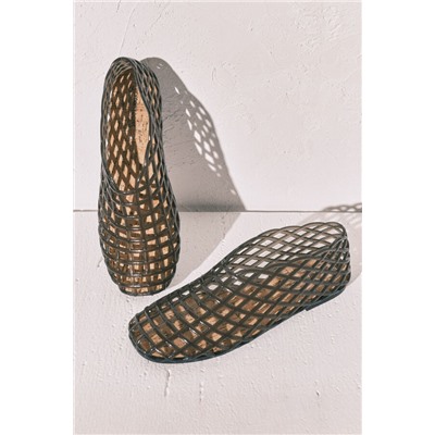 Sandalias jelly efecto red negras