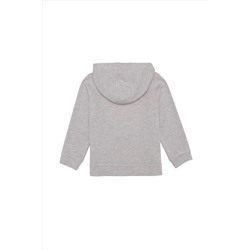 Çocuk Bej Melanj Kapüşonlu Sweatshirt