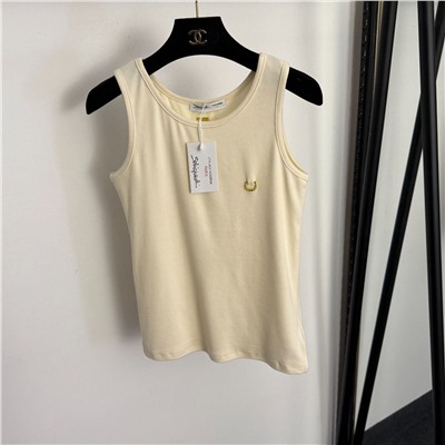 Женская майка с минималистическим, но эффектным украшением  (2 цвета) Шиапарелл*и