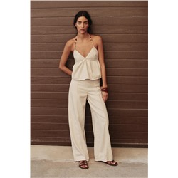 Z1975 BEADED HIGH RISE WIDE LEG JEANS