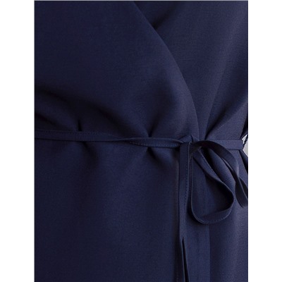 Жилет на запАх с поясом из плотного лиоцелла