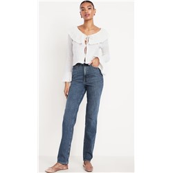 Extra High-Waisted Straight Jeans