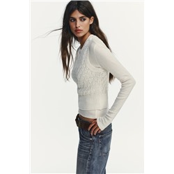 JUMPER WITH WAISTCOAT DETAIL