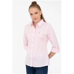 Kadın Pembe Uzun Kollu Basic Gömlek