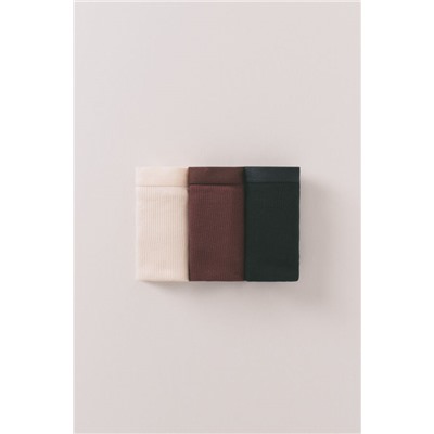 Pack 3 bragas clásicas canalé blanco