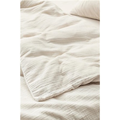 Marla Müslin King Size %100 Pamuk Nevresim Takımı - Bej