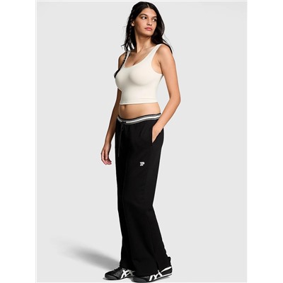 Ivy Fleece Split-Hem Flare Sweatpants