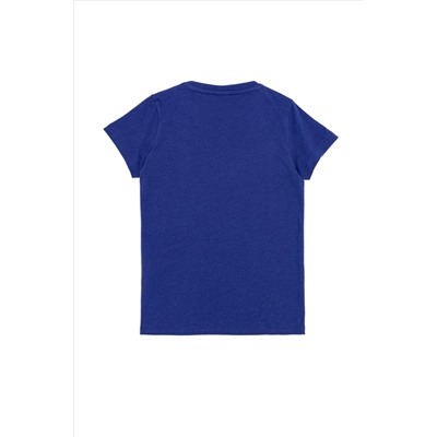 Çocuk Mavi Bisiklet Yaka Tişört