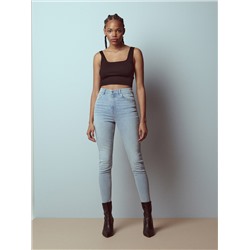 Slim-Jeans mit hoher Leibhöhe