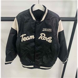 Детская кожаная куртка-бомбер ЗАР*А