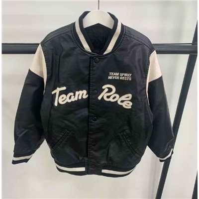 Детская кожаная куртка-бомбер ЗАР*А