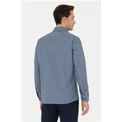 Erkek Lacivert Uzun Kollu Gömlek