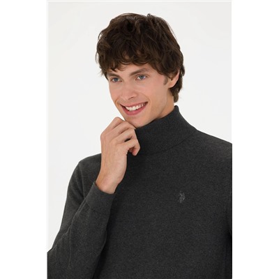 Erkek Antrasit Melanj Basic Kazak