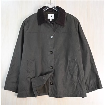 Женская однобортная винтажная вельветовая куртка Н*М