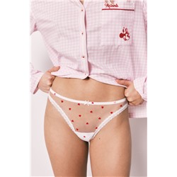 Tanga tul flocado blanco