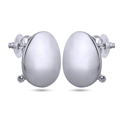 Серьги Геометрия (покрытие матовый родий)