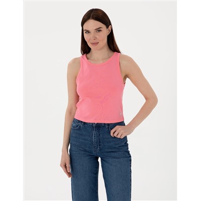 Pembe Ex. Slim Fit Crop Tişört