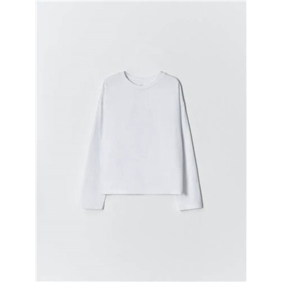 Хлопковый лонгслив для школы